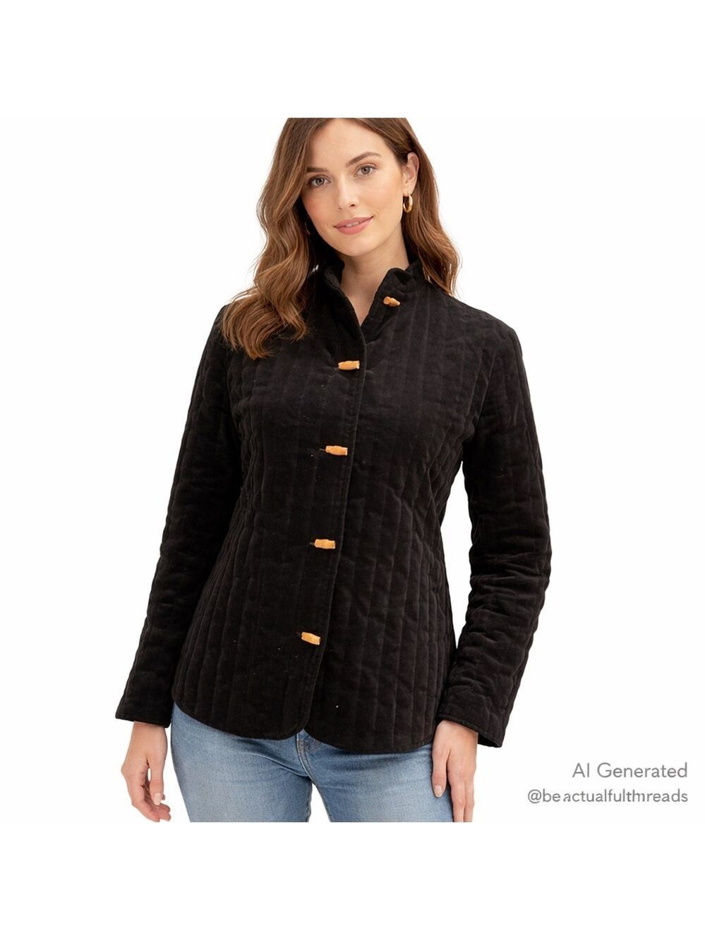 Vintage Gaytown Toronto Black Quilted Bamboo Toggle Jacket S/M